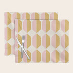 Zola Pattern Shapes - Sunrise Pink and Orange Placemat Gallery Image 1
