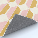 Zola Pattern Shapes - Sunrise Pink and Orange Rug Gallery Image 4