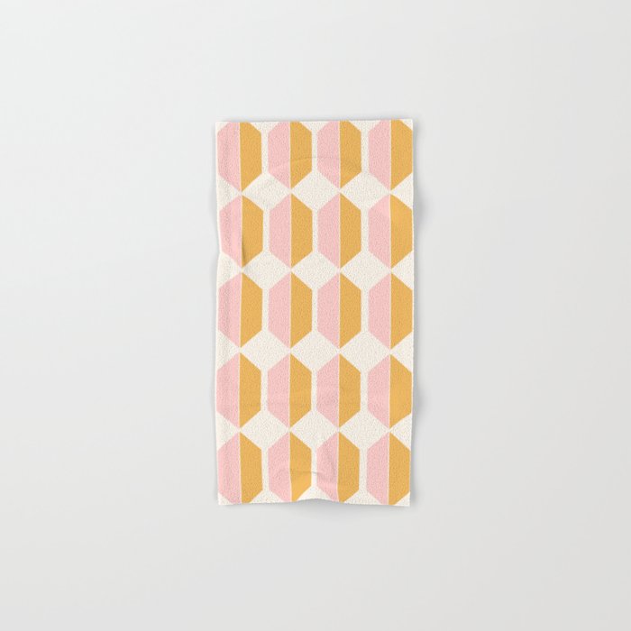 Zola Pattern Shapes - Sunrise Pink and Orange Towels Gallery Image 1