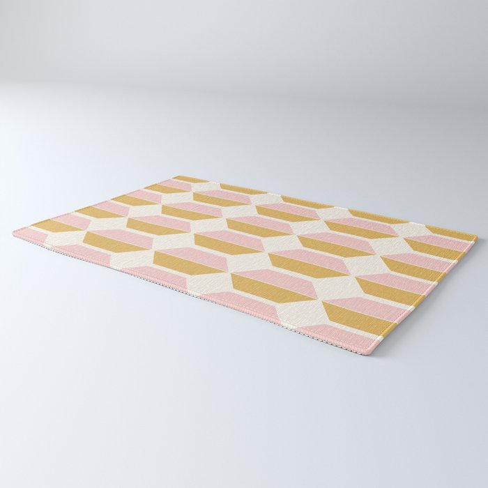Zola Pattern Shapes - Sunrise Pink and Orange Rug Gallery Image 3