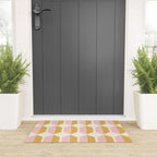 Zola Pattern Shapes - Sunrise Pink and Orange Welcome Mat Gallery Image 3