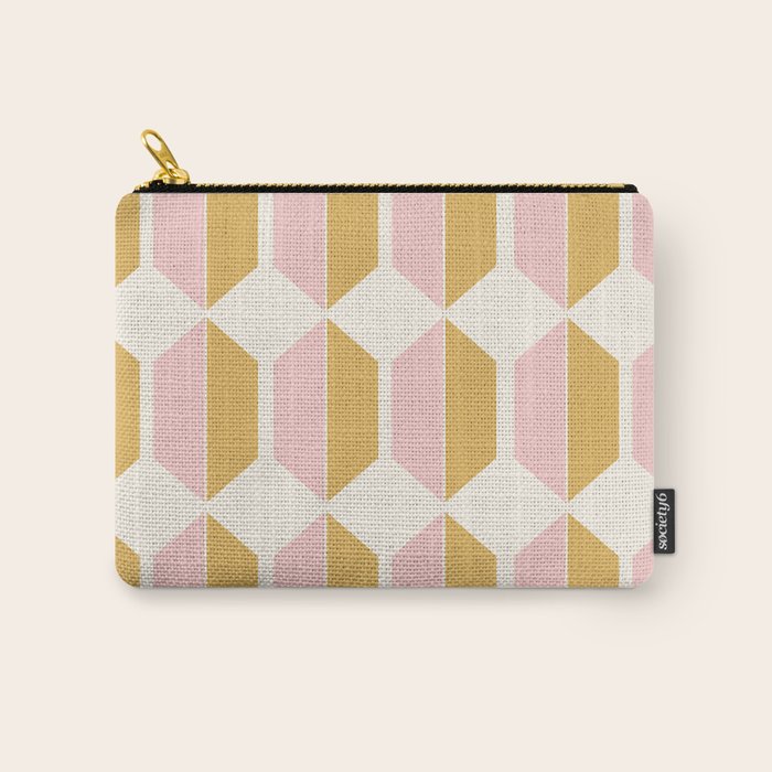 Zola Pattern Shapes - Sunrise Pink and Orange Carry All Pouch Gallery Image 1