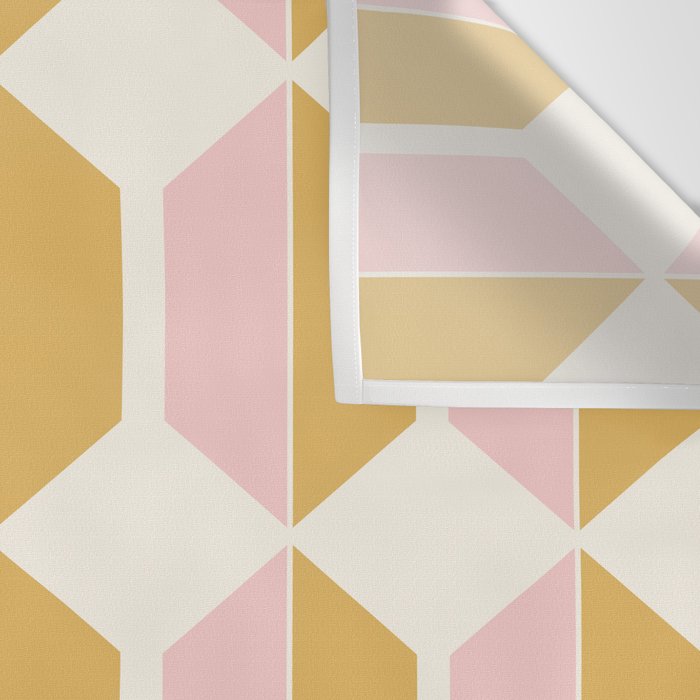 Zola Pattern Shapes - Sunrise Pink and Orange Wall Tapestry Gallery Image 3