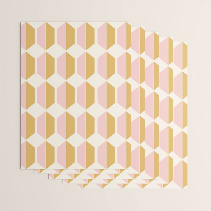 Zola Pattern Shapes - Sunrise Pink and Orange Wrapping Paper Gallery Image 3