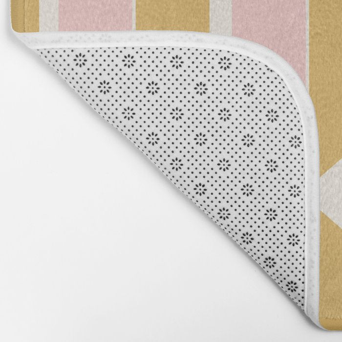 Zola Pattern Shapes - Sunrise Pink and Orange Bath Mat Gallery Image 2