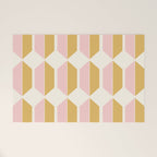 Zola Pattern Shapes - Sunrise Pink and Orange Welcome Mat Gallery Image 1