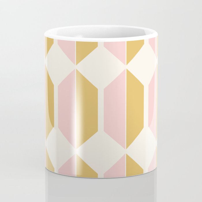 Zola Pattern Shapes - Sunrise Pink and Orange Coffee Mug Gallery Image 4