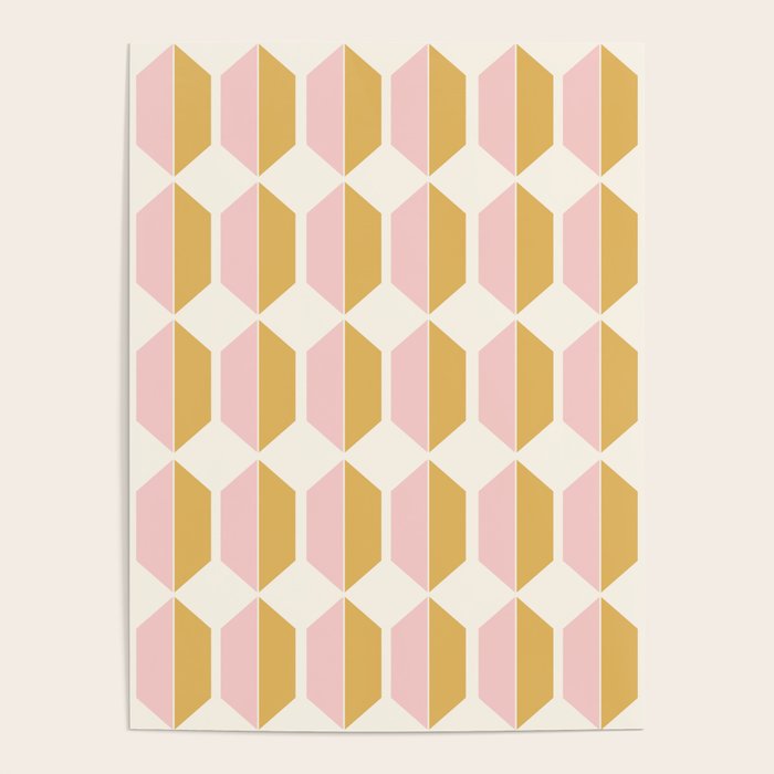 Zola Pattern Shapes - Sunrise Pink and Orange Poster Gallery Image 4