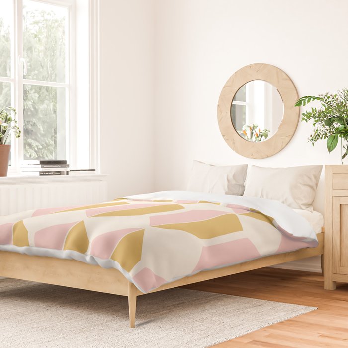Zola Pattern Shapes - Sunrise Pink and Orange Duvet Cover Gallery Image 2