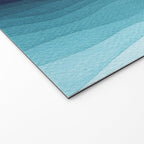 Garlands of stars, watercolor teal ocean Welcome Mat Gallery Image 2