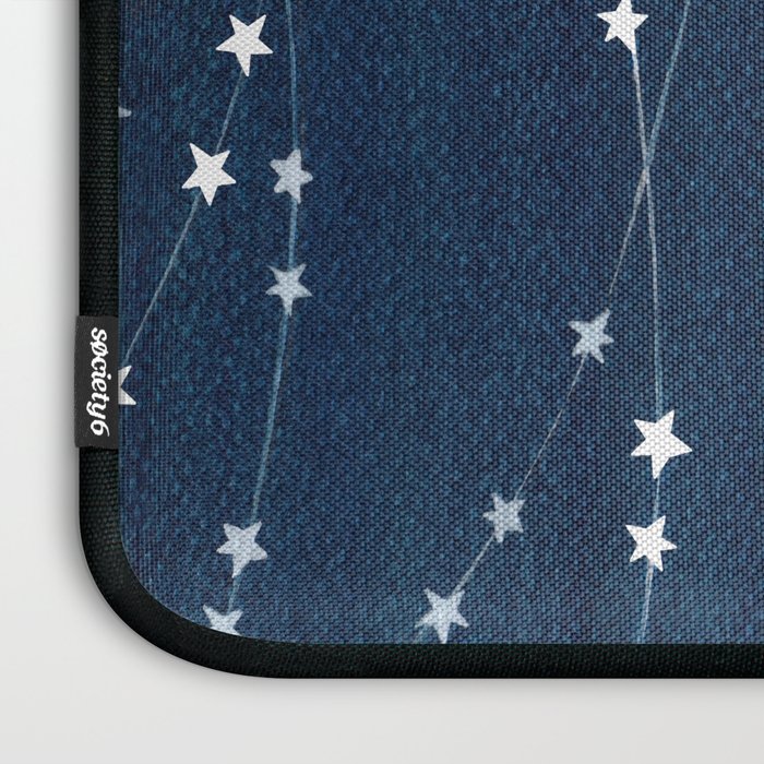 Garlands of stars, watercolor teal ocean Laptop Sleeve Gallery Image 3