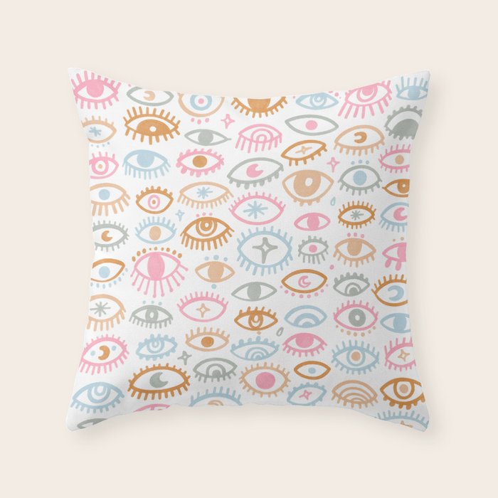 Mystical Eyes Throw Pillow Gallery Image 6