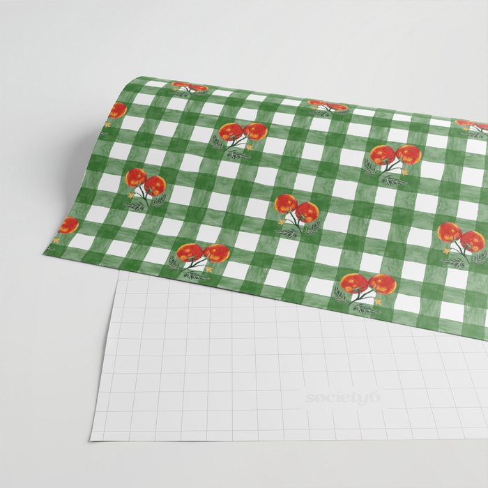 Tomato Gingham Wrapping Paper Gallery Image 2
