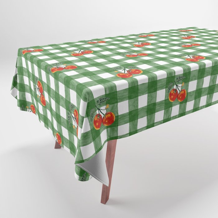 Tomato Gingham Tablecloth Gallery Image 1