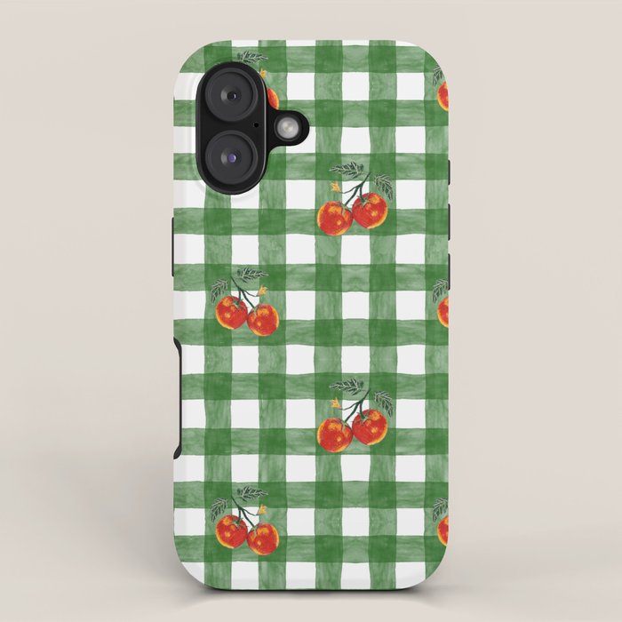 Tomato Gingham iPhone Case