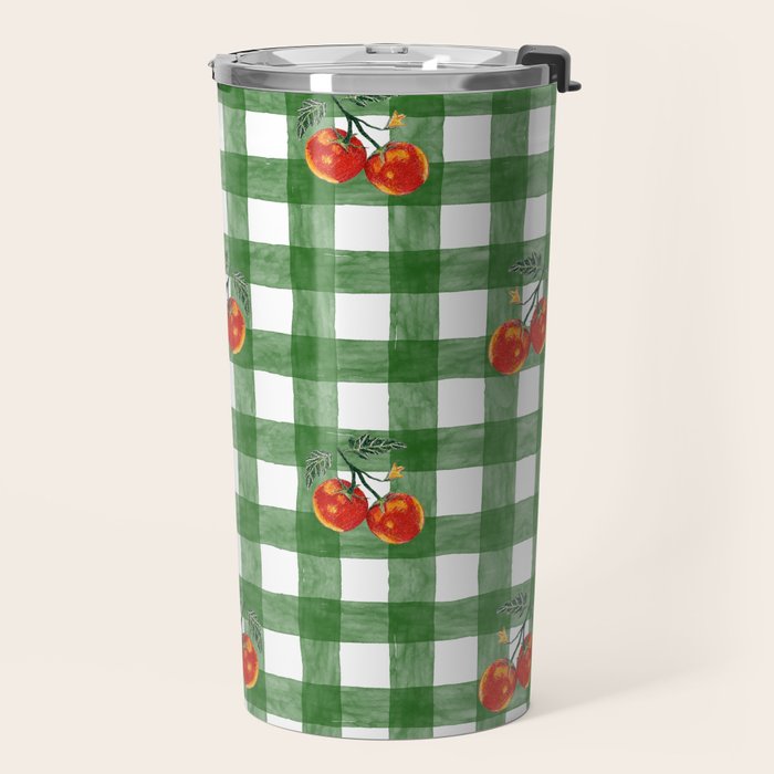 Tomato Gingham Travel Mug Gallery Image 2