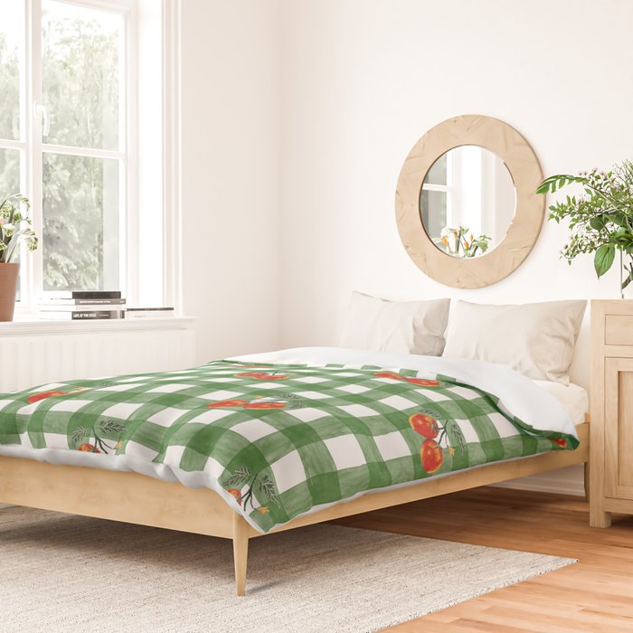 Tomato Gingham Duvet Cover Gallery Image 2