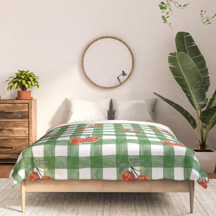 Tomato Gingham Comforter Gallery Image 3
