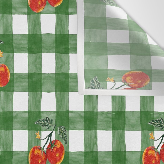 Tomato Gingham Wall Tapestry Gallery Image 3