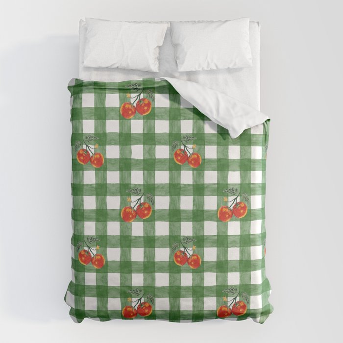 Tomato Gingham Duvet Cover Gallery Image 6