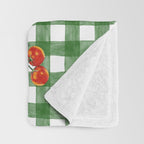Tomato Gingham Throw Blanket Gallery Image 3