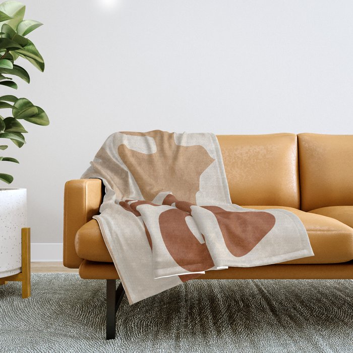 Modern Abstract Shapes 111 Throw Blanket Gallery Image 1