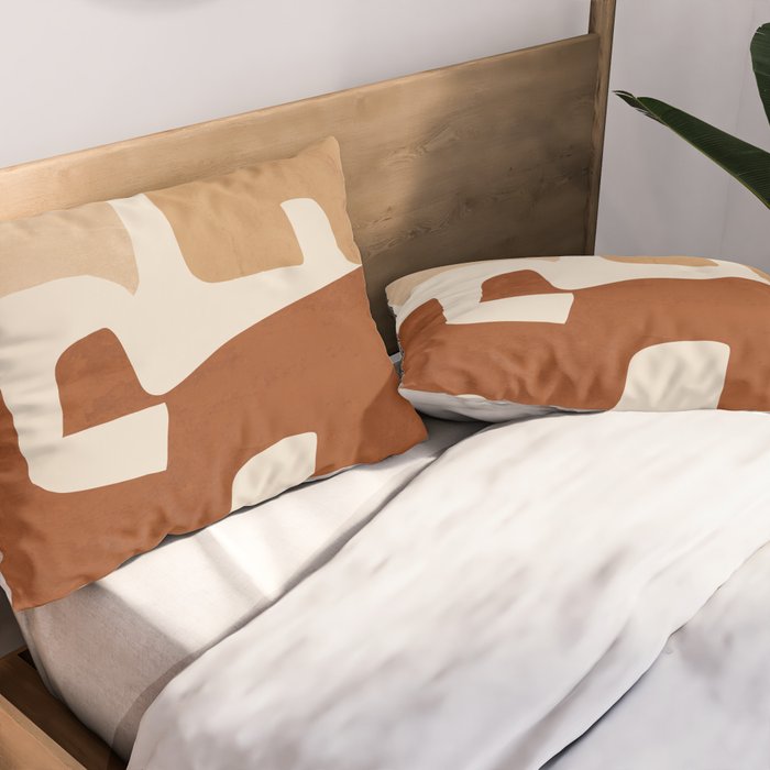 Modern Abstract Shapes 111 Pillow Sham Gallery Image 2
