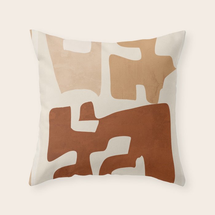 Modern Abstract Shapes 111 Throw Pillow Gallery Image 1