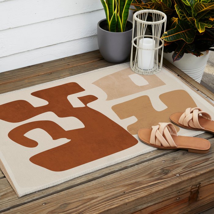 Modern Abstract Shapes 111 Outdoor Rug Gallery Image 2