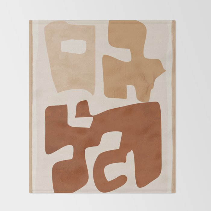 Modern Abstract Shapes 111 Throw Blanket Gallery Image 2