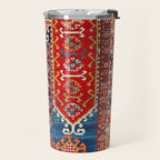 Kazak Southwest Caucasus Carpet Fragment Print Travel Mug Gallery Image 2