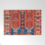 Kazak Southwest Caucasus Carpet Fragment Print Welcome Mat Gallery Image 1