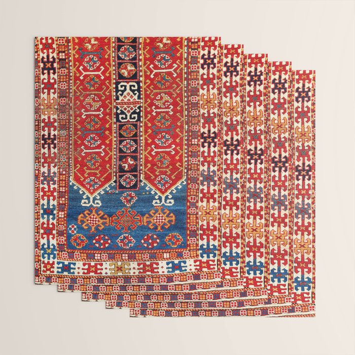 Kazak Southwest Caucasus Carpet Fragment Print Wrapping Paper Gallery Image 3