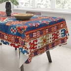 Kazak Southwest Caucasus Carpet Fragment Print Tablecloth Gallery Image 3