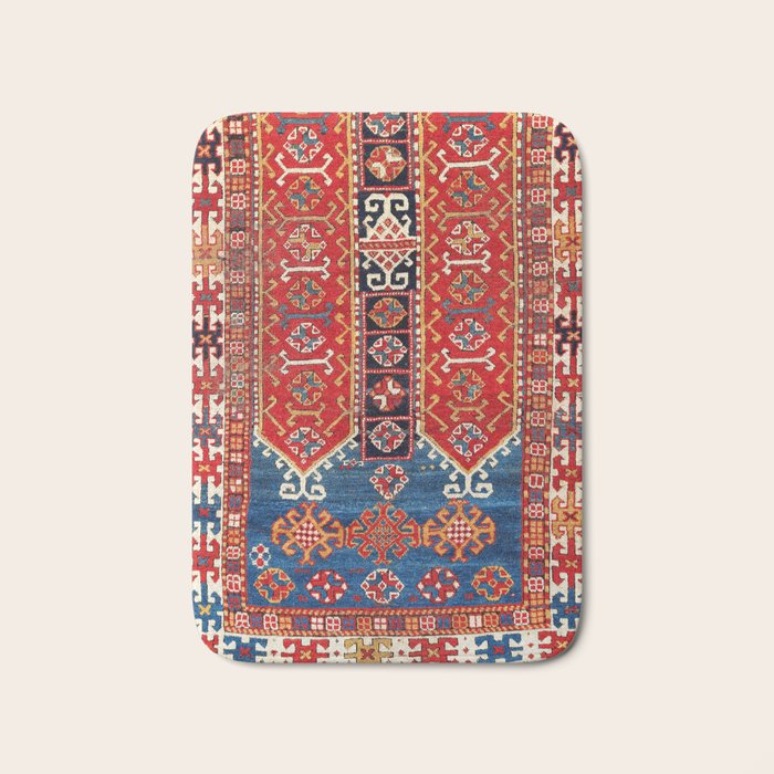 Kazak Southwest Caucasus Carpet Fragment Print Bath Mat Gallery Image 1