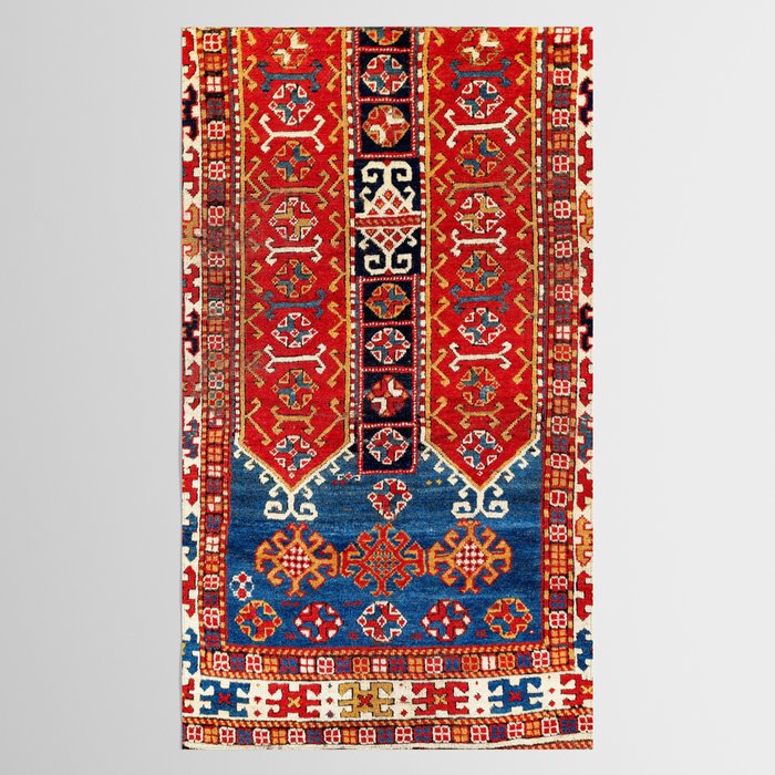 Kazak Southwest Caucasus Carpet Fragment Print Tablecloth Gallery Image 2