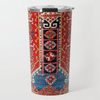 Kazak Southwest Caucasus Carpet Fragment Print Travel Mug Gallery Image 1