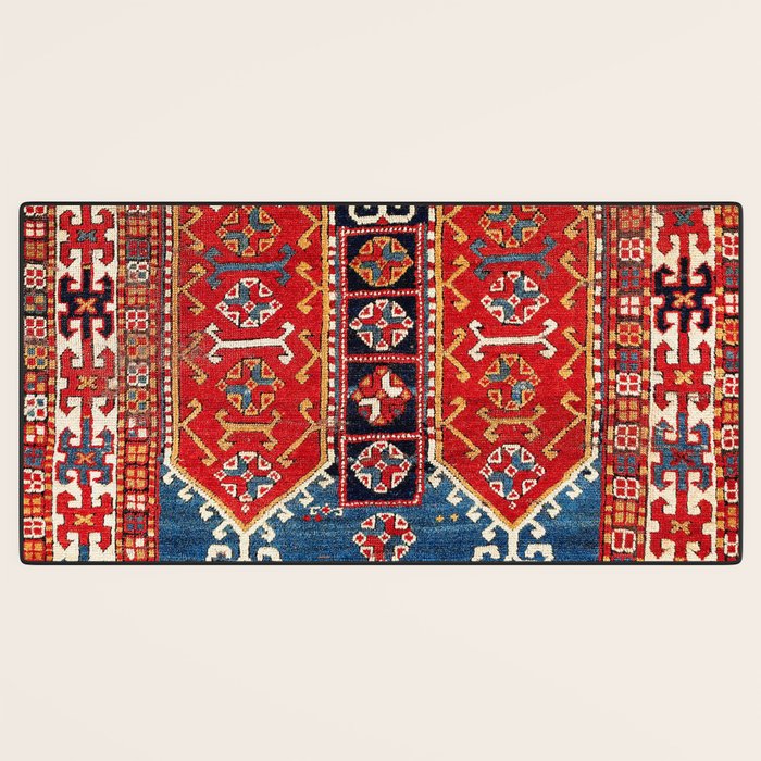 Kazak Southwest Caucasus Carpet Fragment Print Desk Mat Gallery Image 3