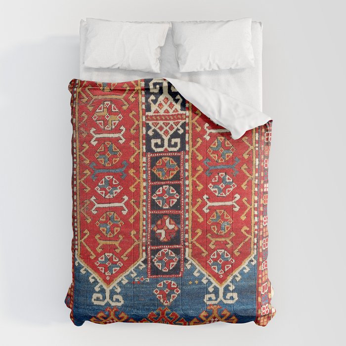 Kazak Southwest Caucasus Carpet Fragment Print Comforter Gallery Image 1