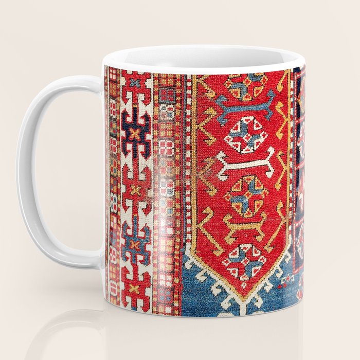 Kazak Southwest Caucasus Carpet Fragment Print Coffee Mug Gallery Image 3