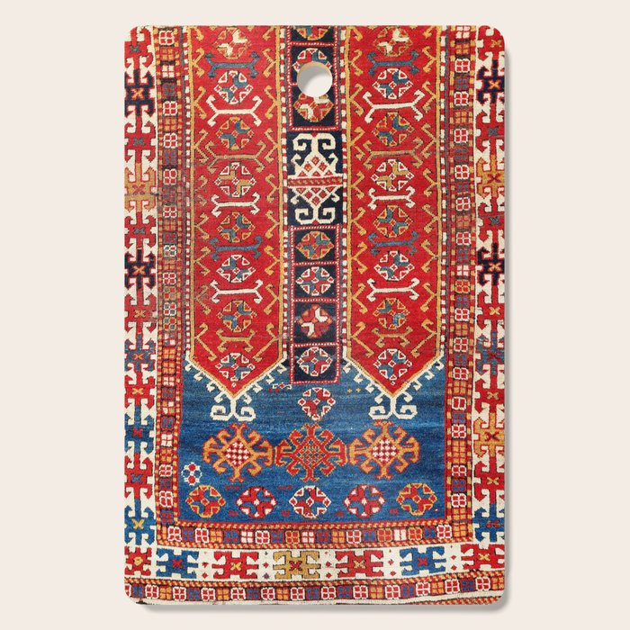 Kazak Southwest Caucasus Carpet Fragment Print Cutting Board Gallery Image 1