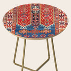 Kazak Southwest Caucasus Carpet Fragment Print Side Table Gallery Image 2