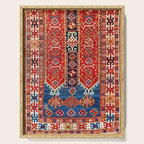 Kazak Southwest Caucasus Carpet Fragment Print Serving Tray Gallery Image 1