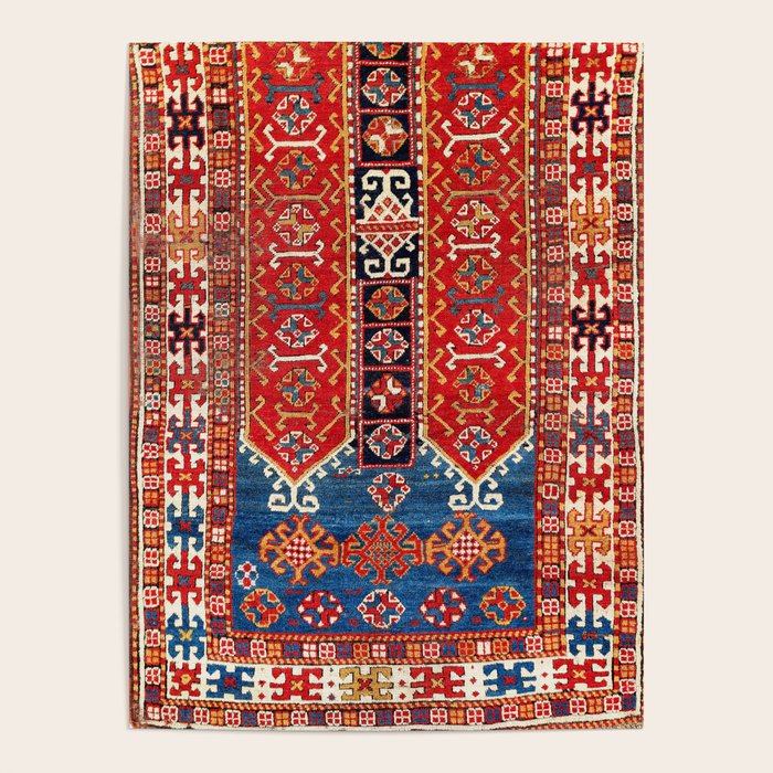 Kazak Southwest Caucasus Carpet Fragment Print Poster Gallery Image 4
