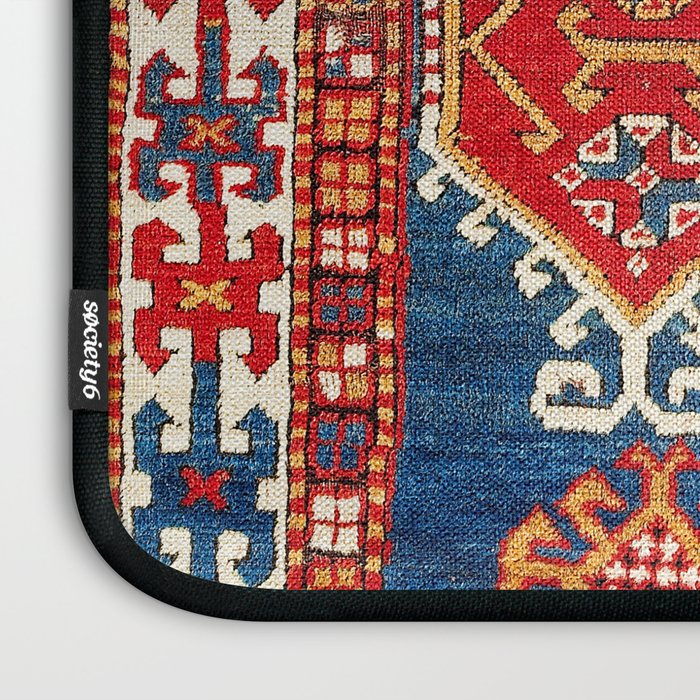 Kazak Southwest Caucasus Carpet Fragment Print Laptop Sleeve Gallery Image 3