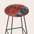 Kazak Southwest Caucasus Carpet Fragment Print Stool Gallery Image 2