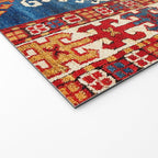 Kazak Southwest Caucasus Carpet Fragment Print Welcome Mat Gallery Image 2