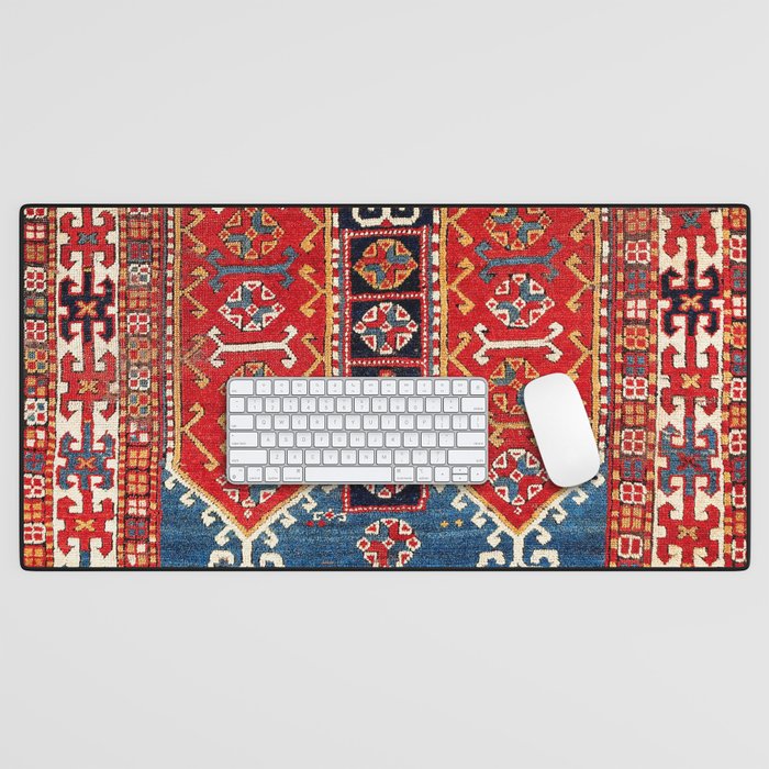 Kazak Southwest Caucasus Carpet Fragment Print Desk Mat Gallery Image 1