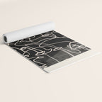 abstract line art faces 4 Yoga Mat Gallery Image 2