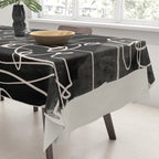 abstract line art faces 4 Tablecloth Gallery Image 3